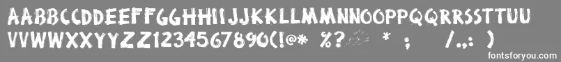 Broken Stick Font – White Fonts on Gray Background