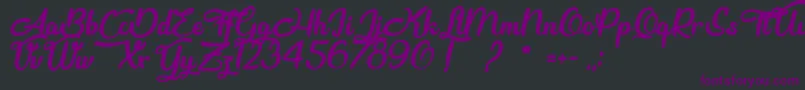 BeautyAndTheDutch Font – Purple Fonts on Black Background