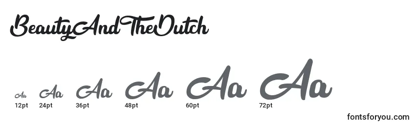 BeautyAndTheDutch Font Sizes