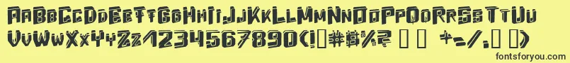 Energydimension Font – Black Fonts on Yellow Background