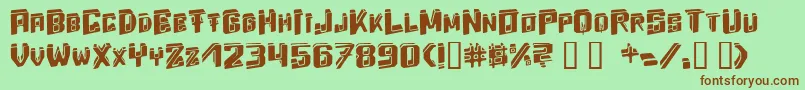 Energydimension Font – Brown Fonts on Green Background