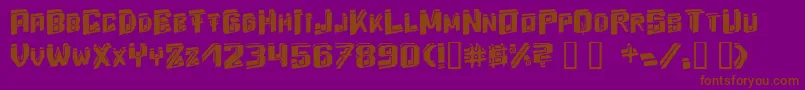 Шрифт Energydimension – коричневые шрифты на фиолетовом фоне
