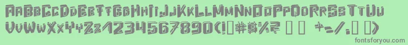 Energydimension Font – Gray Fonts on Green Background