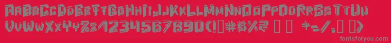 Energydimension Font – Gray Fonts on Red Background