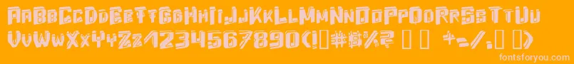 Energydimension Font – Pink Fonts on Orange Background