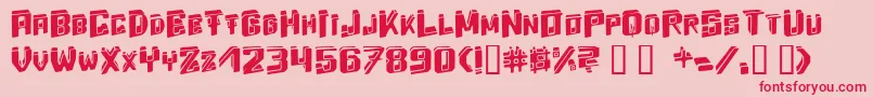 Energydimension Font – Red Fonts on Pink Background