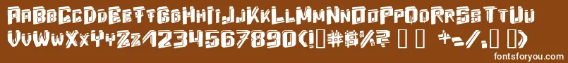 Energydimension Font – White Fonts on Brown Background