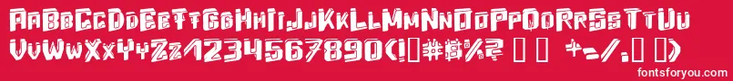 Energydimension Font – White Fonts on Red Background