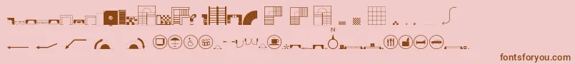 フォントHomeplanning2 – ピンクの背景に茶色のフォント