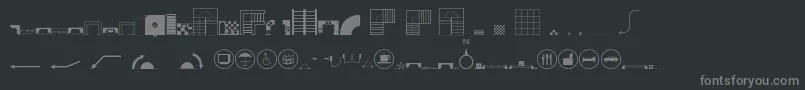 Czcionka Homeplanning2 – szare czcionki na czarnym tle