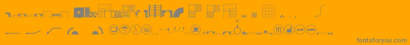 Fonte Homeplanning2 – fontes cinzas em um fundo laranja