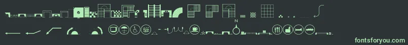 Шрифт Homeplanning2 – зелёные шрифты на чёрном фоне