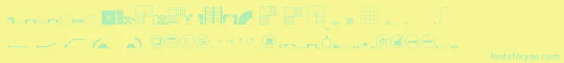 Więcej informacji o czcionce Homeplanning2 Czcionka Homeplanning2 – zielone czcionki na żółtym tle