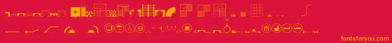 fuente Homeplanning2 – Fuentes Naranjas Sobre Fondo Rojo
