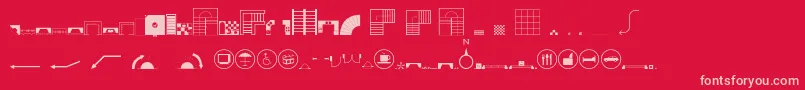 Homeplanning2 Font – Pink Fonts on Red Background
