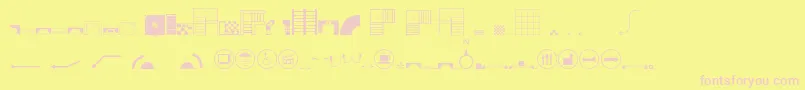 Homeplanning2 Font – Pink Fonts on Yellow Background