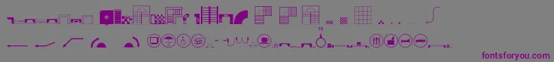 Czcionka Homeplanning2 – fioletowe czcionki na szarym tle