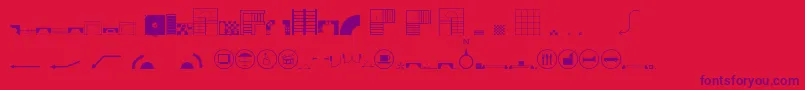 Шрифт Homeplanning2 – фиолетовые шрифты на красном фоне