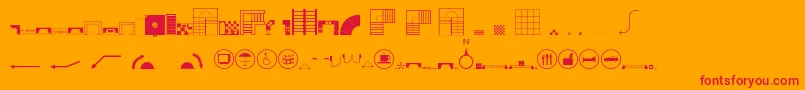 Homeplanning2 Font – Red Fonts on Orange Background
