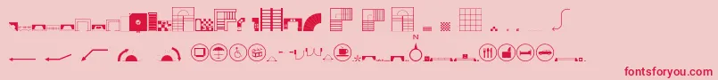 Homeplanning2 Font – Red Fonts on Pink Background