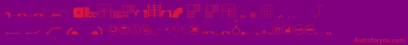 Homeplanning2-Schriftart – Rote Schriften auf violettem Hintergrund