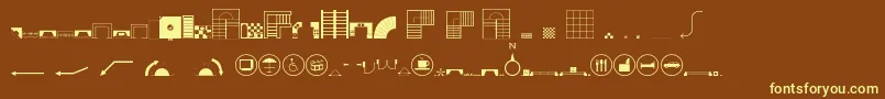 Fonte Homeplanning2 – fontes amarelas em um fundo marrom