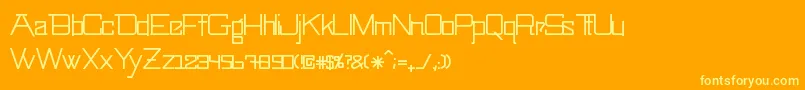 SwingarmyoriLight Font – Yellow Fonts on Orange Background