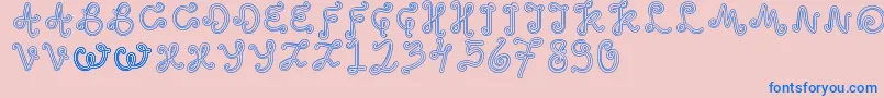 OddEthnic Font – Blue Fonts on Pink Background