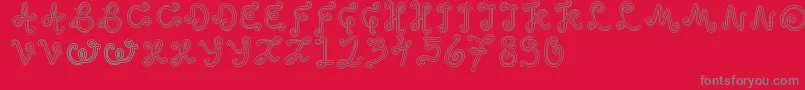 OddEthnic Font – Gray Fonts on Red Background