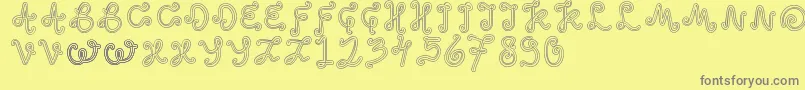 OddEthnic Font – Gray Fonts on Yellow Background