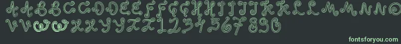 OddEthnic Font – Green Fonts on Black Background