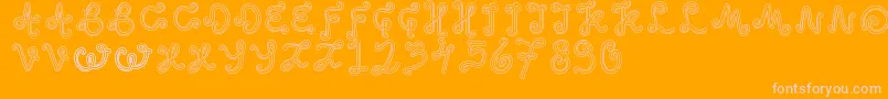 OddEthnic Font – Pink Fonts on Orange Background