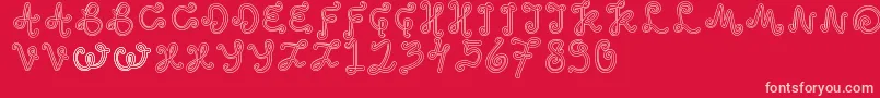 OddEthnic Font – Pink Fonts on Red Background