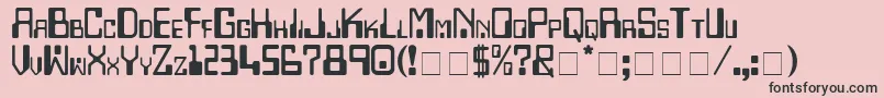 Weitere Informationen zur Checkbook-Schriftart Checkbook-Schriftart – Schwarze Schriften auf rosa Hintergrund