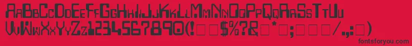 Checkbook Font – Black Fonts on Red Background