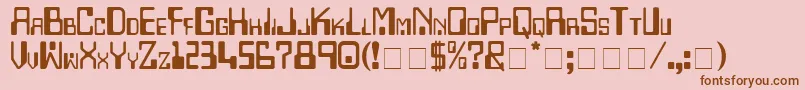 Checkbook Font – Brown Fonts on Pink Background