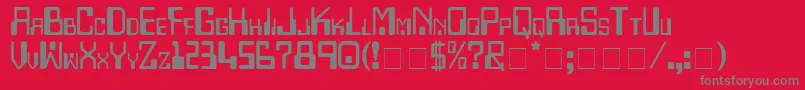 Checkbook Font – Gray Fonts on Red Background