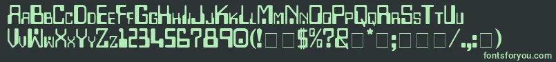 Checkbook Font – Green Fonts on Black Background