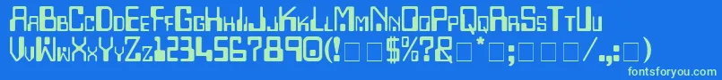 Checkbook Font – Green Fonts on Blue Background