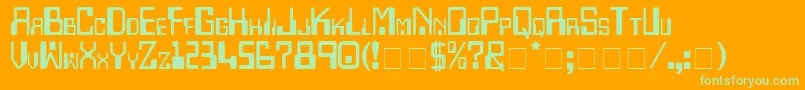 Checkbook Font – Green Fonts on Orange Background