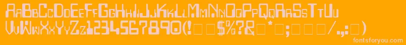 Checkbook Font – Pink Fonts on Orange Background