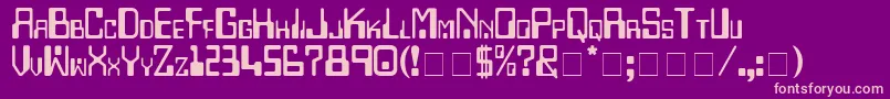 Checkbook Font – Pink Fonts on Purple Background