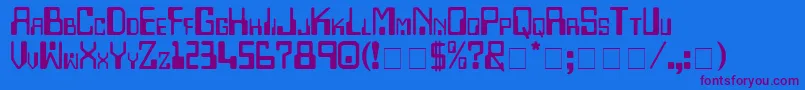 Checkbook Font – Purple Fonts on Blue Background