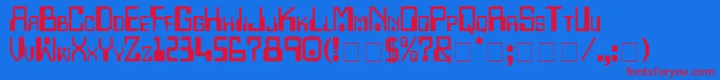 fuente Checkbook – Fuentes Rojas Sobre Fondo Azul
