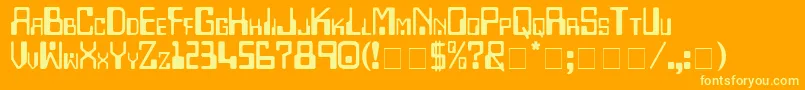 Checkbook Font – Yellow Fonts on Orange Background