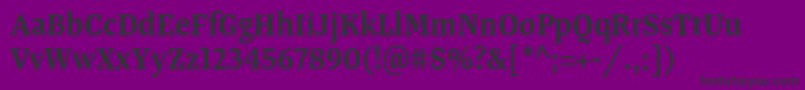 TangerserifnarrowSemibold Font – Black Fonts on Purple Background