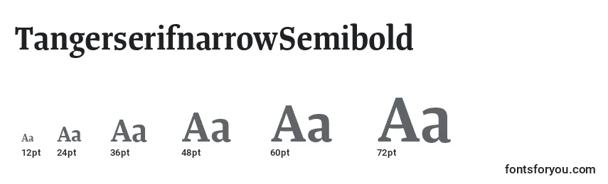 Размеры шрифта TangerserifnarrowSemibold