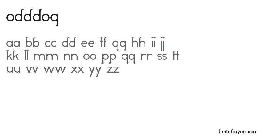 Czcionka Odddog – alfabet, cyfry, specjalne znaki