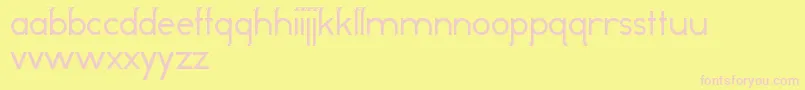 Odddog-fontti – vaaleanpunaiset fontit keltaisella taustalla