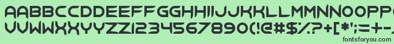 フォントXide – 緑の背景に黒い文字